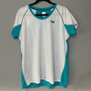The North Face White‎ and Teal Active Tee